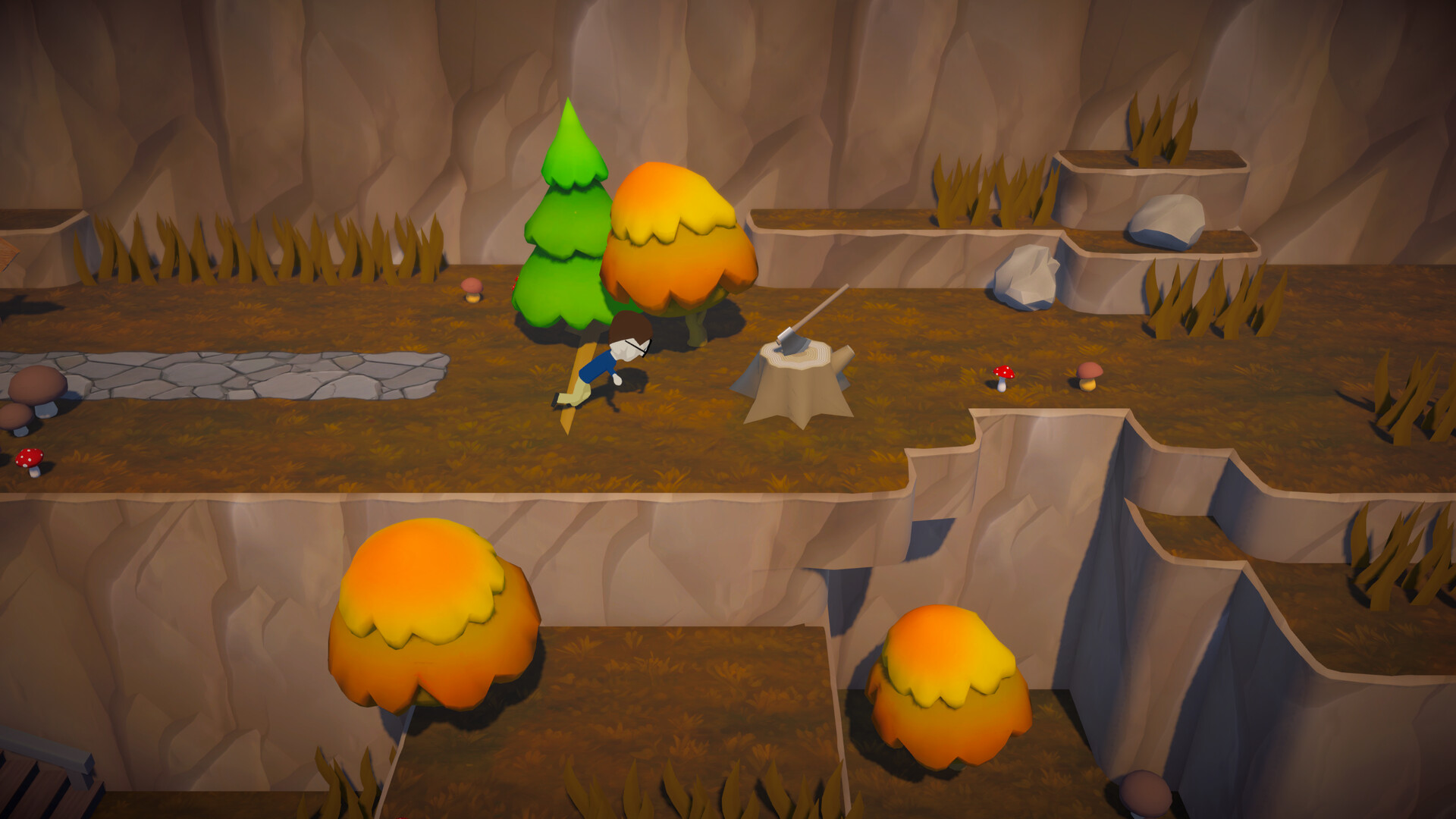 Trees Hate You screenshot showing fake signs and misleading directions